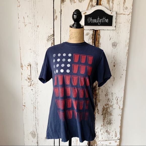 Free State Other - Free state beer pong American flag T-shirt